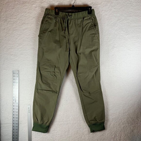 JACKTHREADS Men's Olive Green Drawstring Jogger Pants 100% Cotton Ripstop M 8996 - Picture 1 of 11
